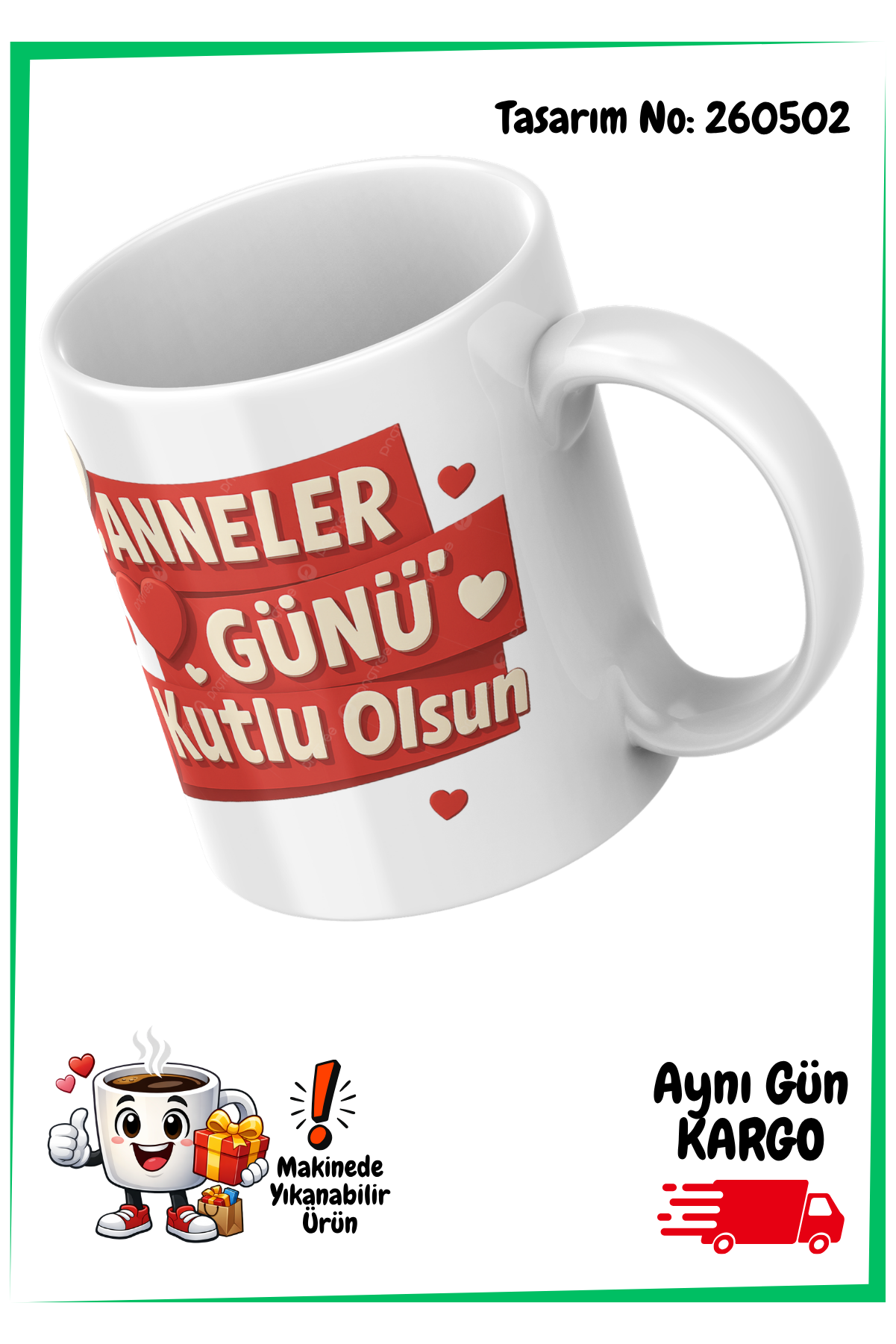 Anneler Günü Fotoğraflı Hediye Anı Kupası 260502